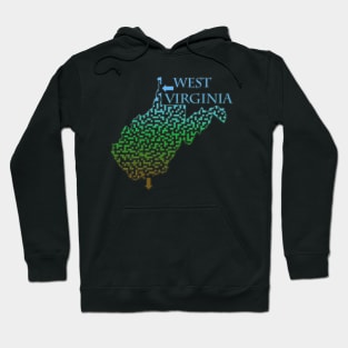 State of West Virginia Colorful Maze Hoodie
